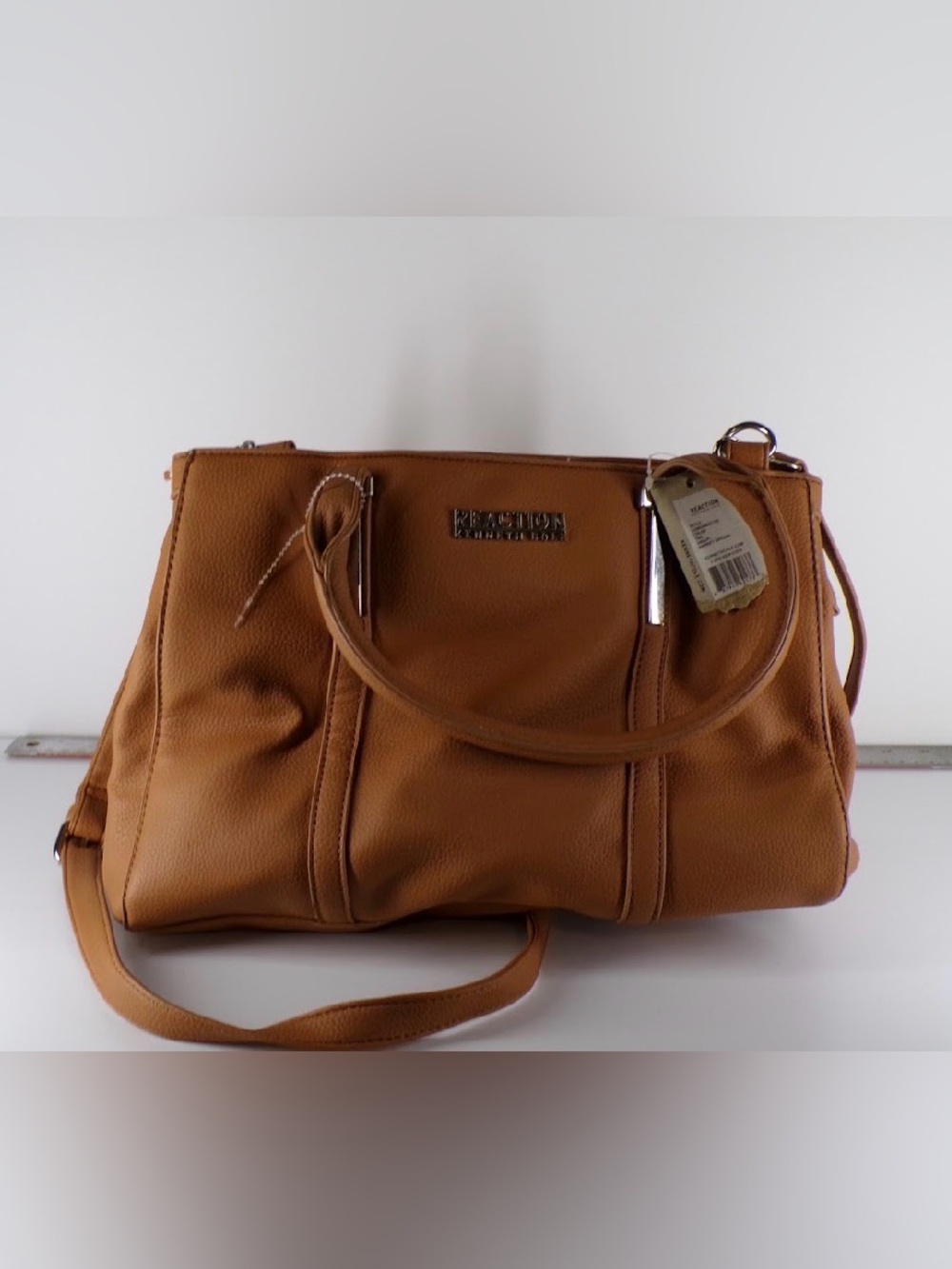 Kenneth Cole Reaction Cognac Tan Ladies Tote with Double Handles